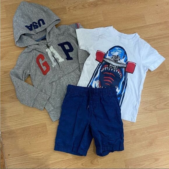 Gap Craxy 8 Boys Outfit Bundle Americana Shark - Picture 14 of 14